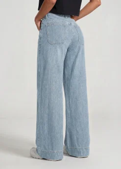 High Waist Weide Leg Jeans