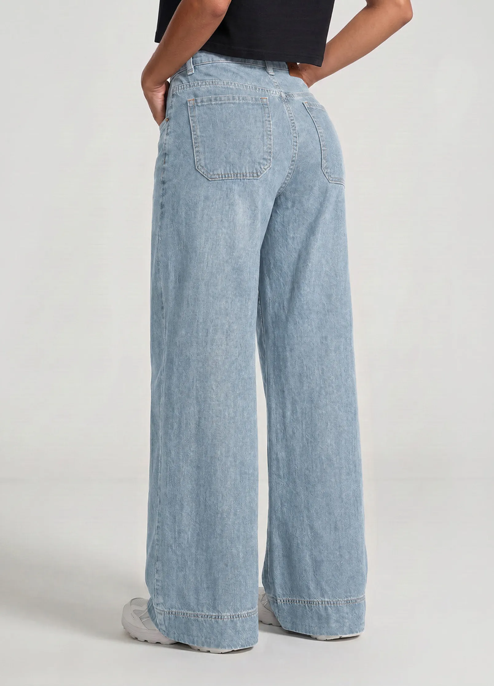 High Waist Weide Leg Jeans