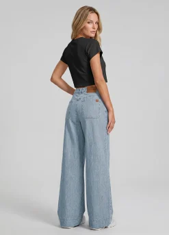 High Waist Weide Leg Jeans