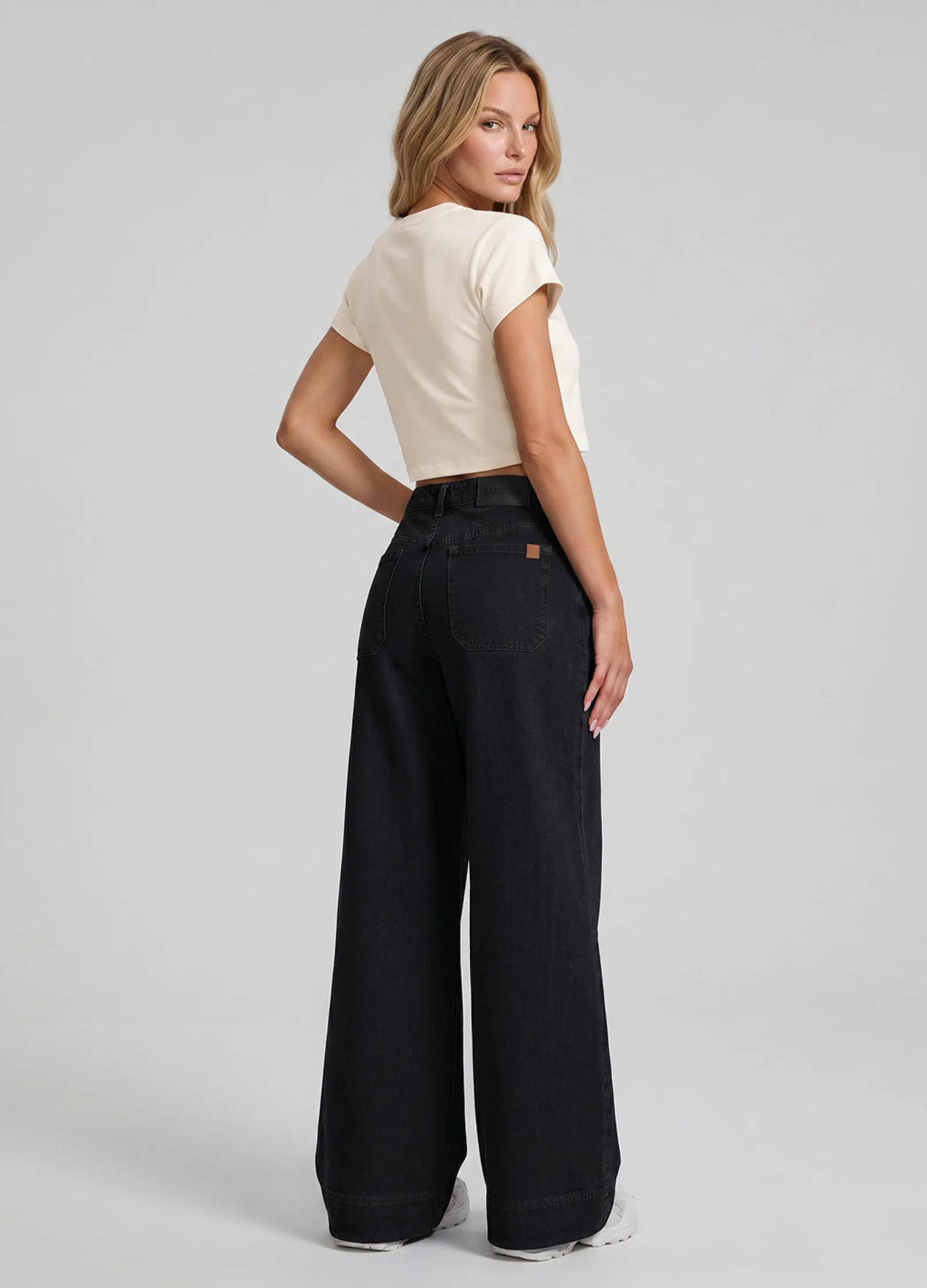 High Waist Weide Leg Jeans