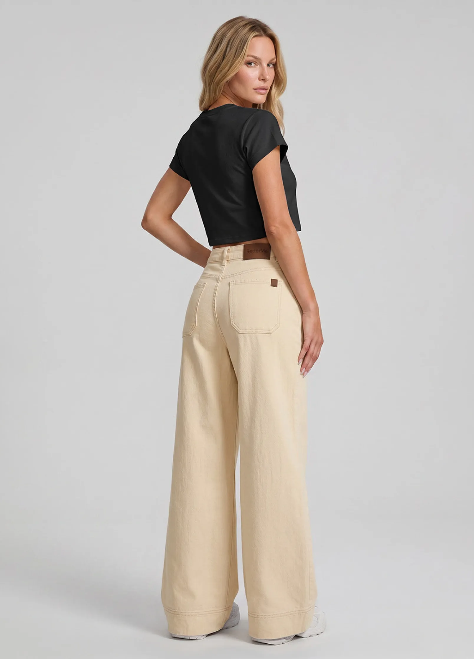 High Waist Weide Leg Jeans