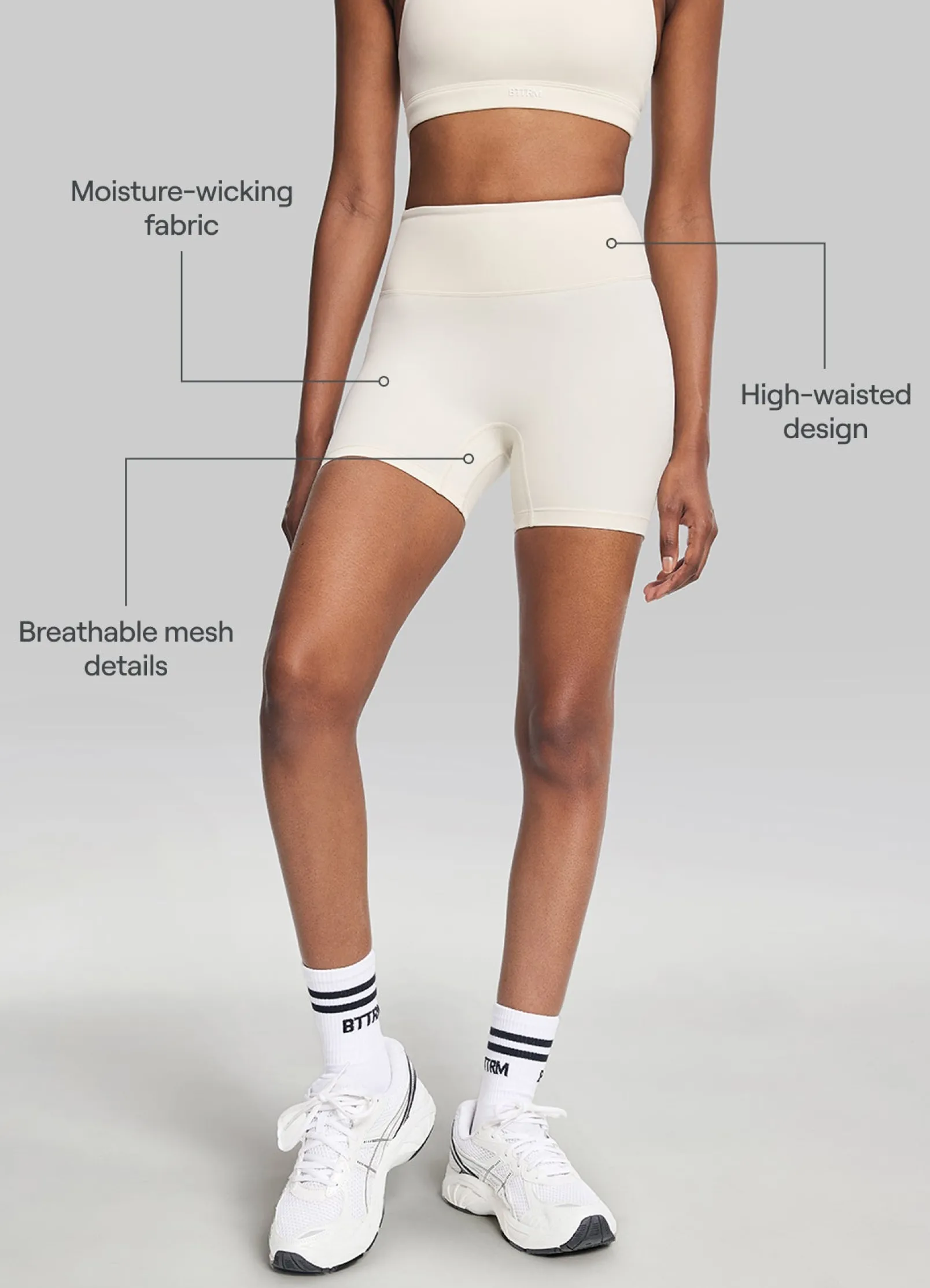 Impact-Mesh-Shorts mit hohem Bund