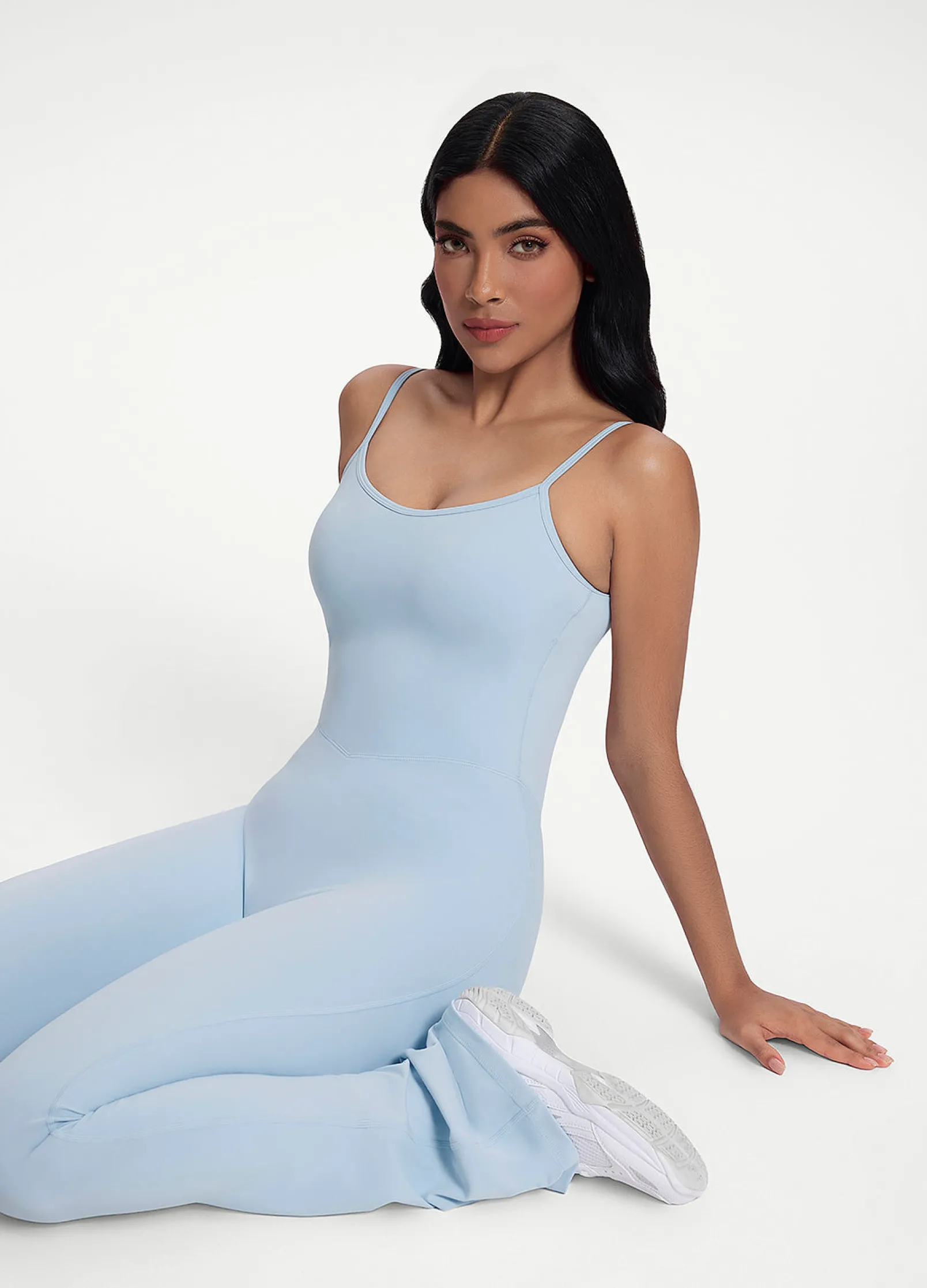 Jumpsuit mit Schlag und Scrunch-Detail