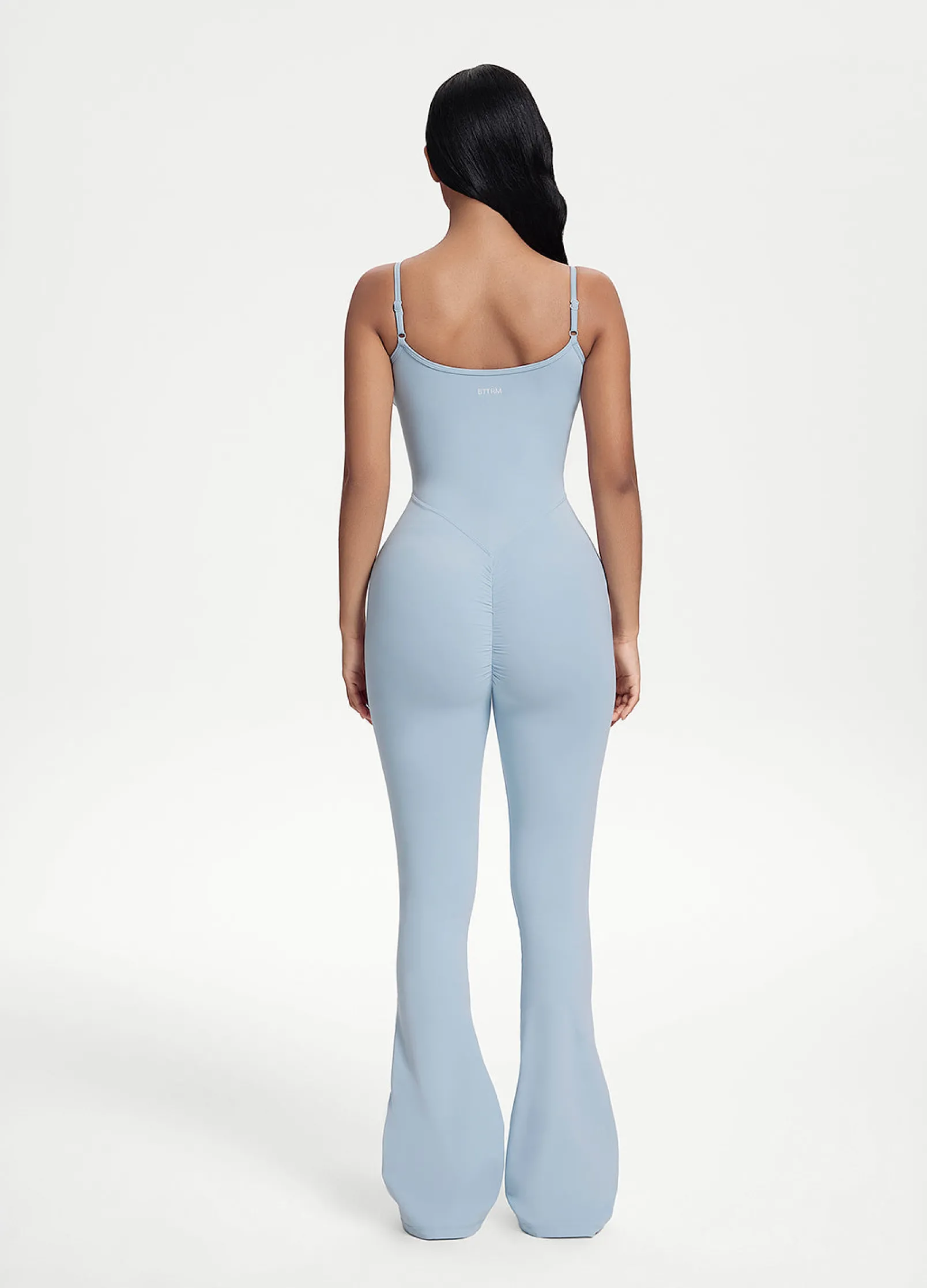 Jumpsuit mit Schlag und Scrunch-Detail