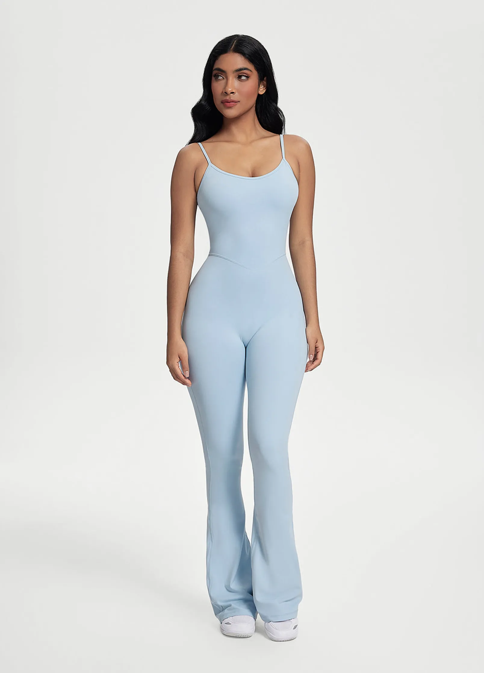 Jumpsuit mit Schlag und Scrunch-Detail