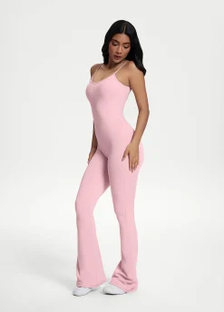 Jumpsuit mit Schlag und Scrunch-Detail