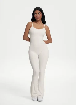 Jumpsuit mit Schlag und Scrunch-Detail
