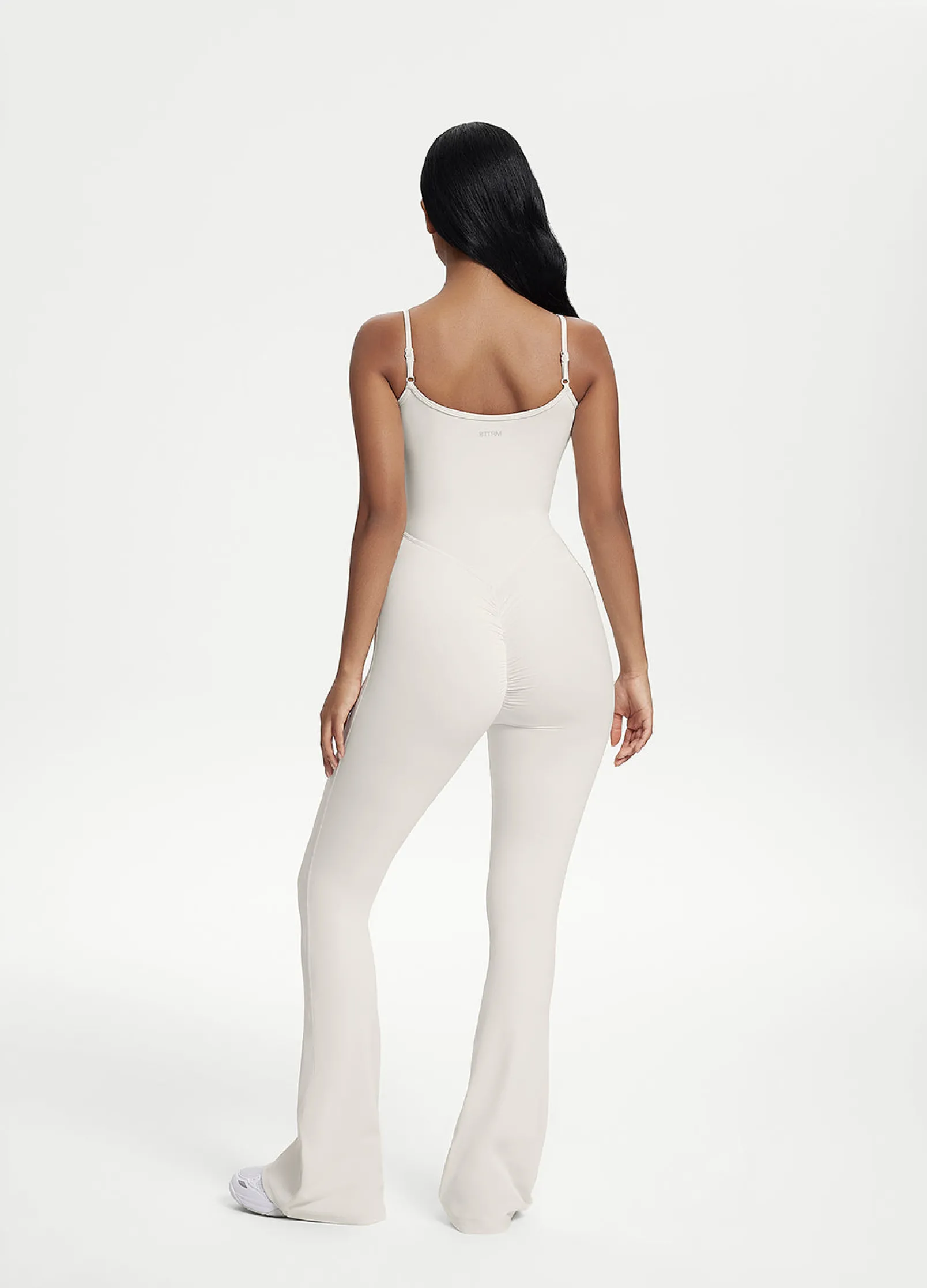 Jumpsuit mit Schlag und Scrunch-Detail