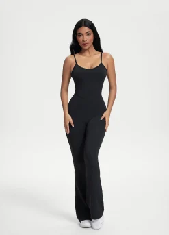 Jumpsuit mit Schlag und Scrunch-Detail