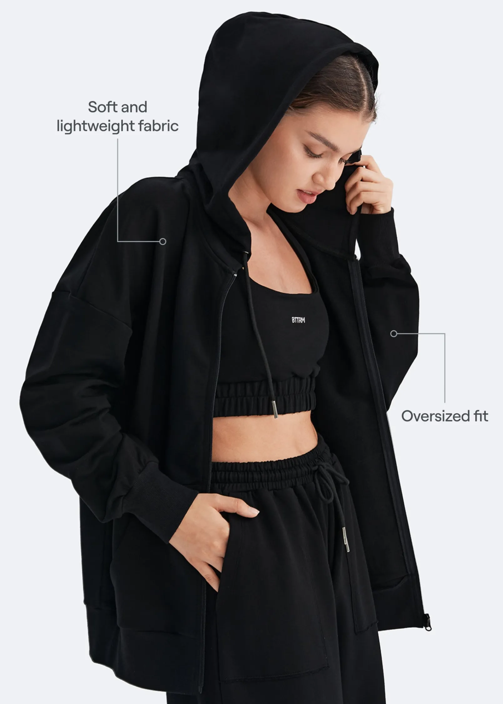 Kapuzenjacke mit Taschen