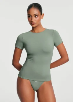 Kurzarmshirt mit Rundhalsausschnitt