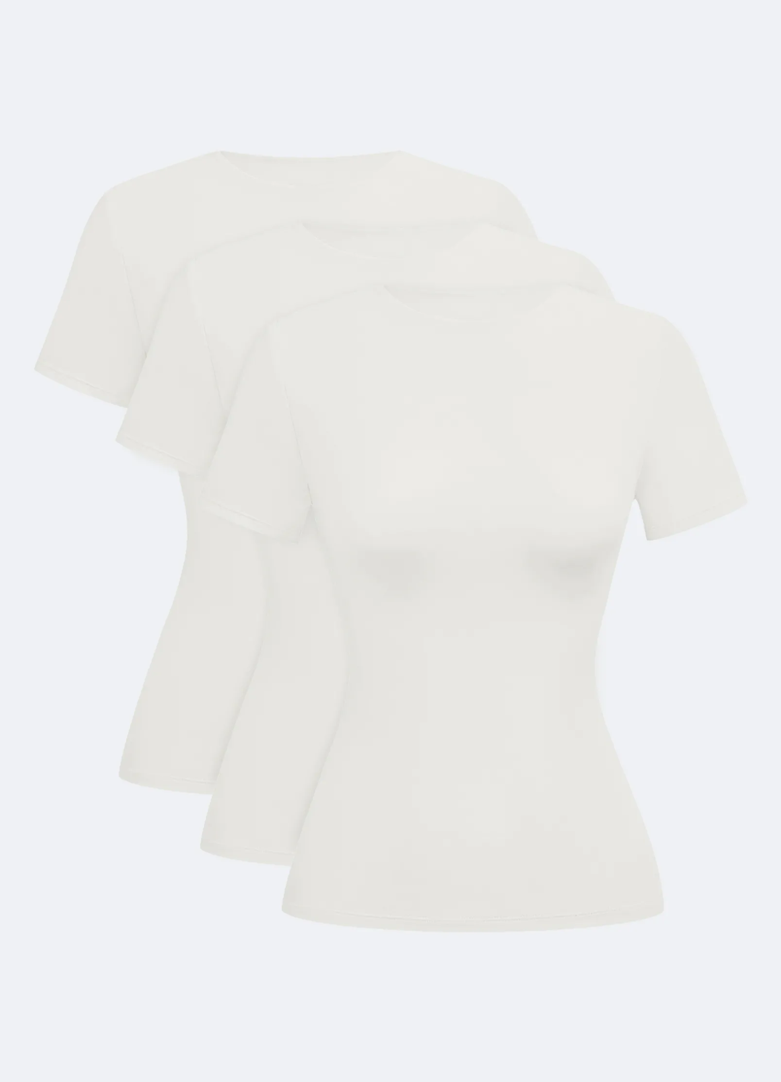 Kurzarmshirt mit Rundhalsausschnitt – 3er-Pack