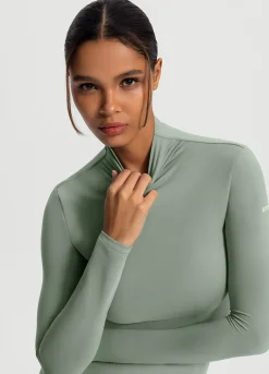 Langarmshirt mit Stehkragen