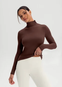 Langarmshirt mit Stehkragen