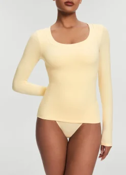 Langarmshirt mit U-Ausschnitt