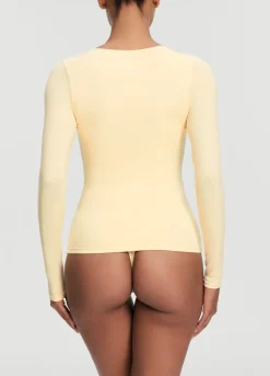 Langarmshirt mit U-Ausschnitt