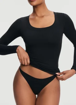 Langarmshirt mit U-Ausschnitt