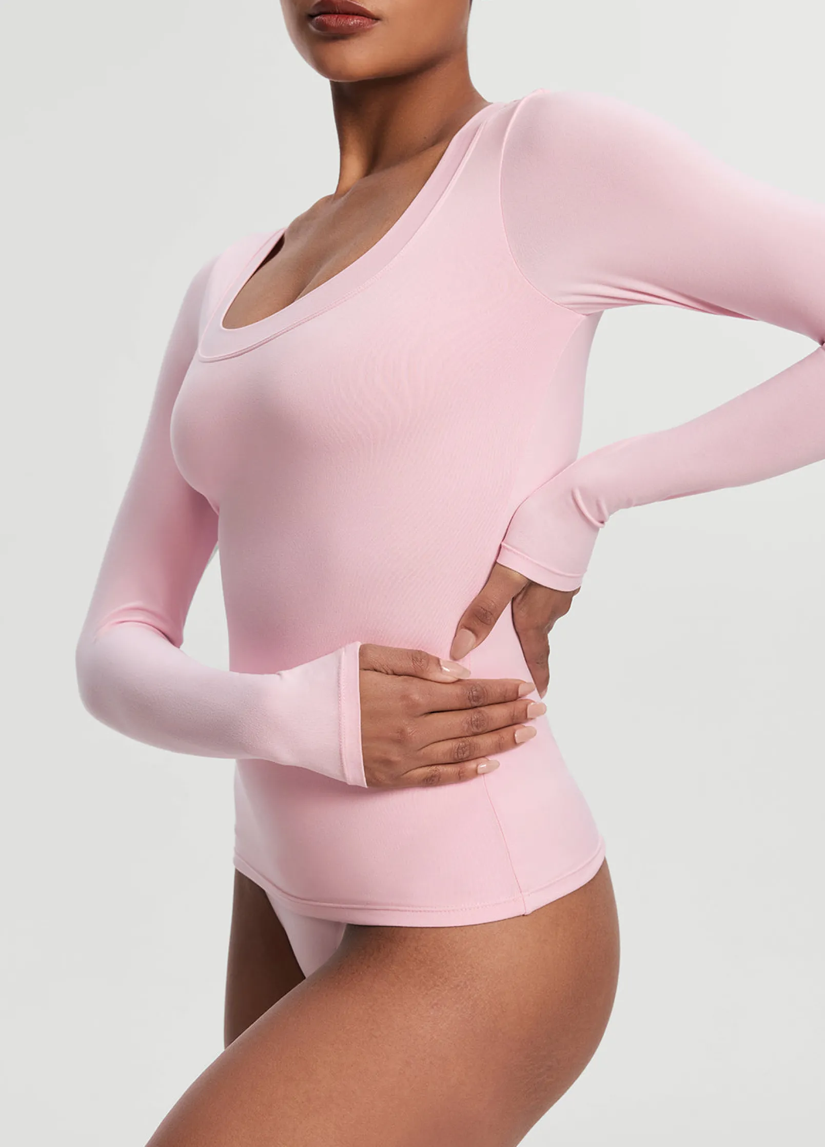 Langarmshirt mit U-Ausschnitt
