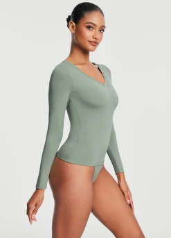 Langarmshirt mit V-Ausschnitt