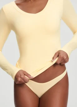 Langarmshirt mit V-Ausschnitt
