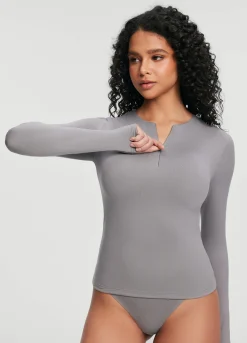 Langarmshirt mit Viertelreißverschluss