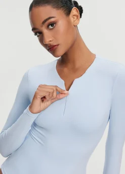 Langarmshirt mit Viertelreißverschluss