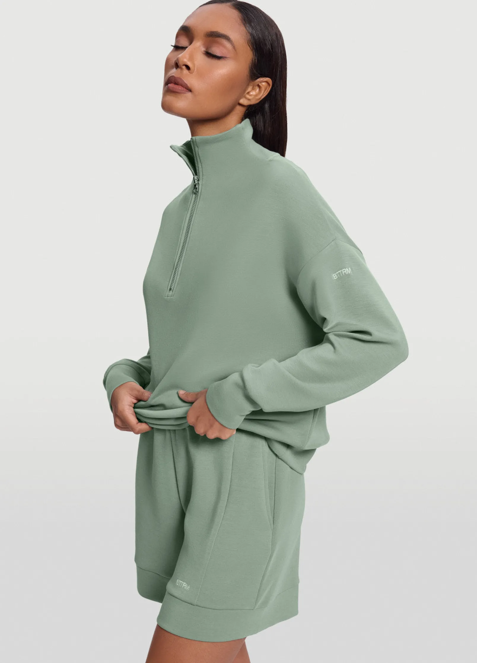 Langarm-Sweatshirt mit Half-Zip