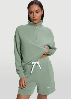 Langarm-Sweatshirt mit Half-Zip