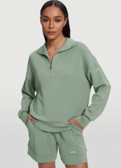Langarm-Sweatshirt mit Half-Zip