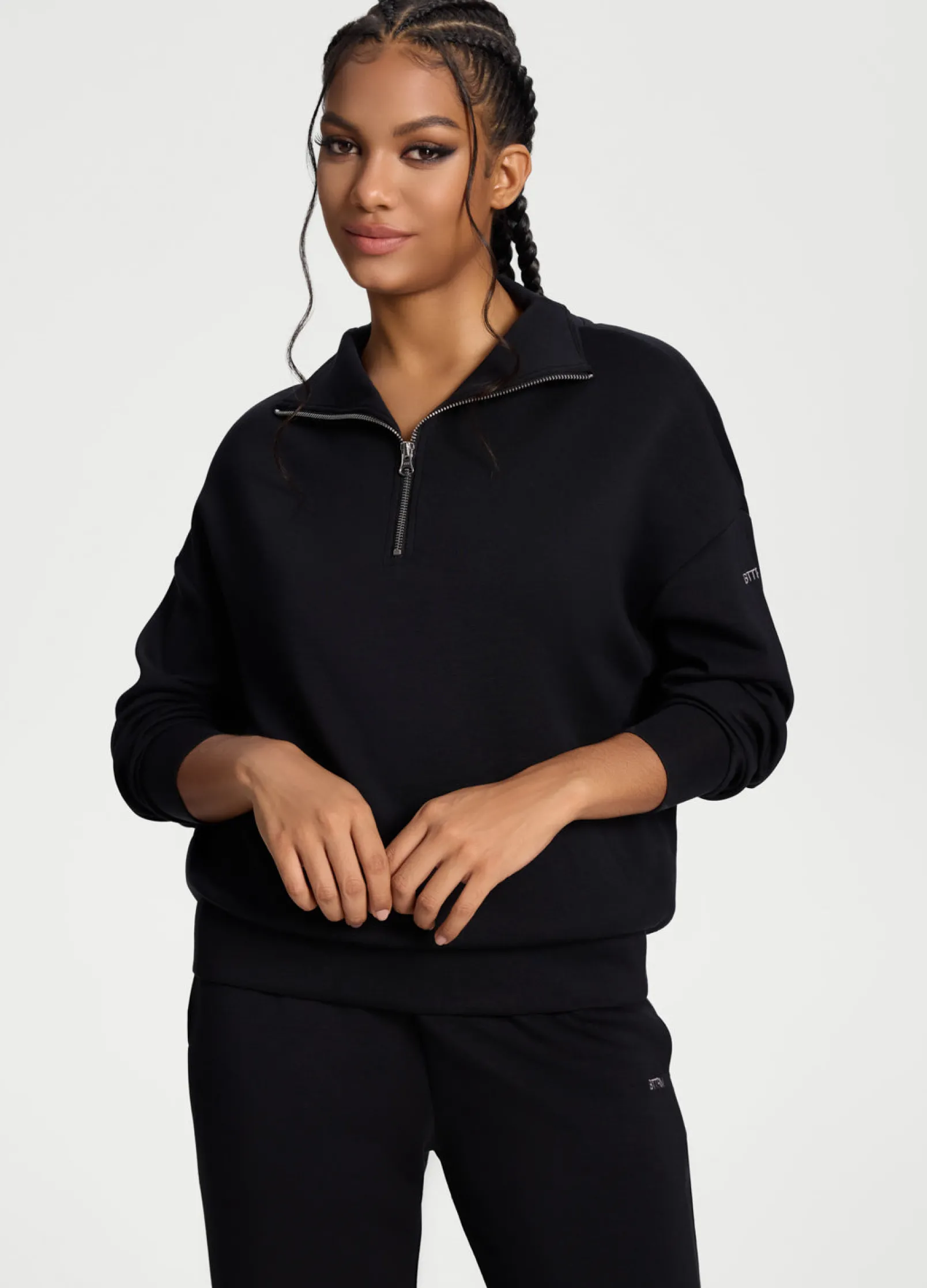 Langarm-Sweatshirt mit Half-Zip