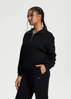 Langarm-Sweatshirt mit Half-Zip