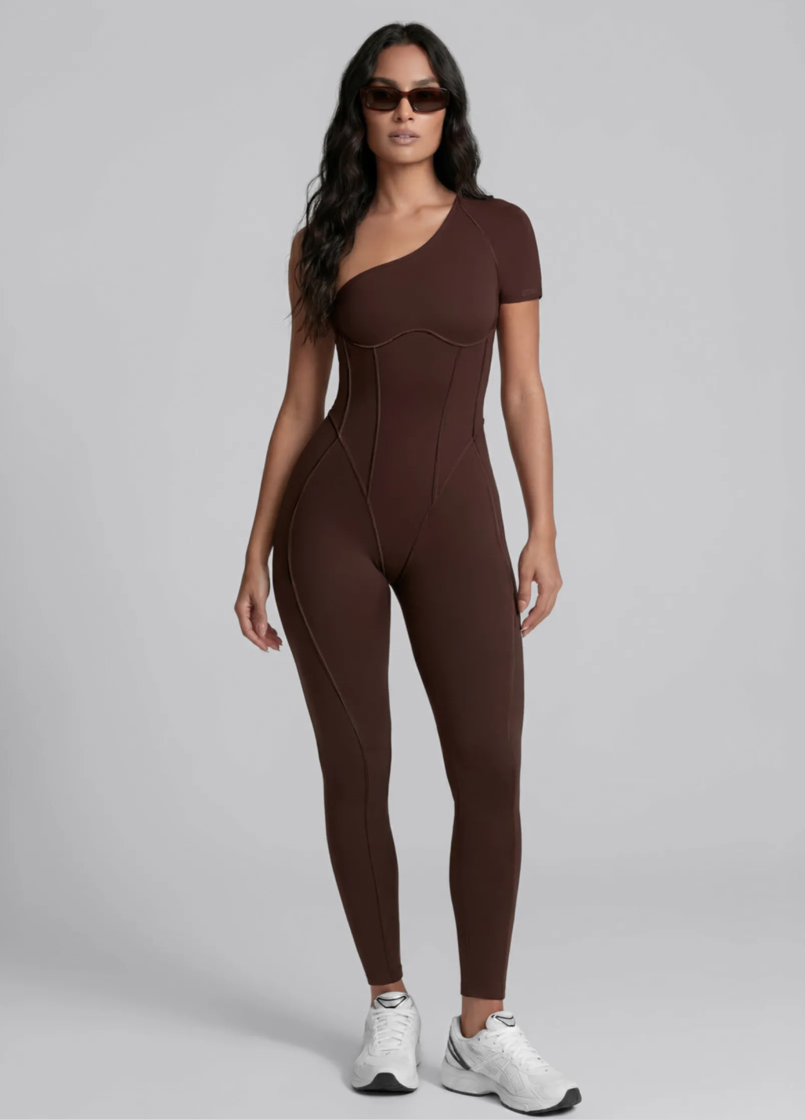 Langer One-Shoulder-Catsuit