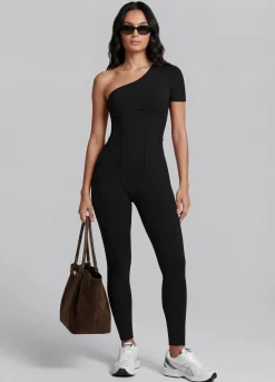 Langer One-Shoulder-Catsuit
