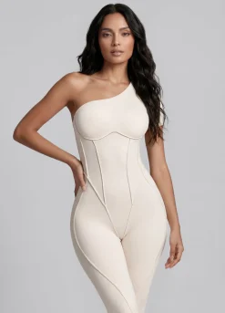 Langer One-Shoulder-Catsuit