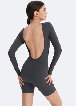 Langärmeliger U-Back-Bodysuit