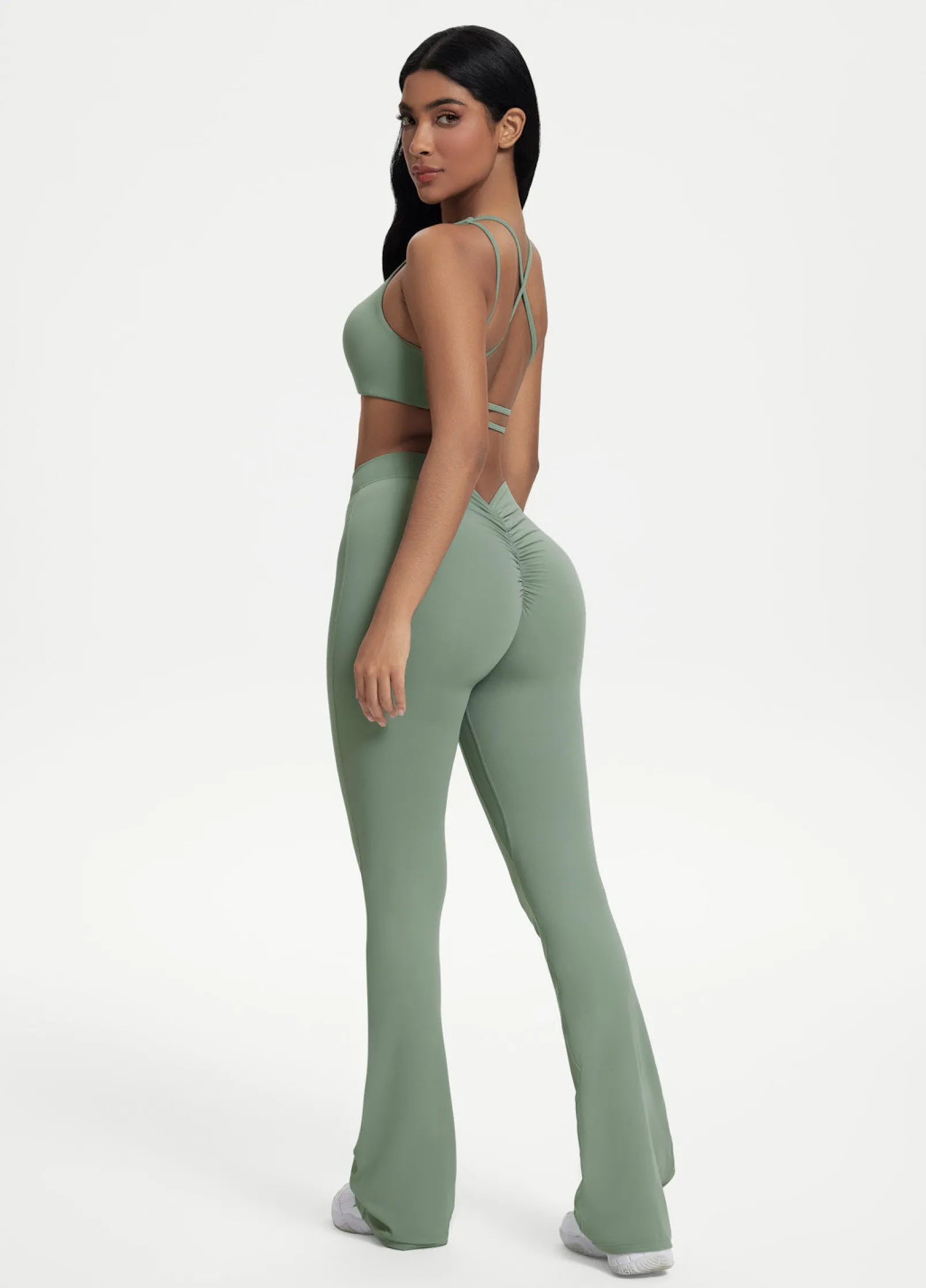 Leggings mit Scrunch-Back und Schlag