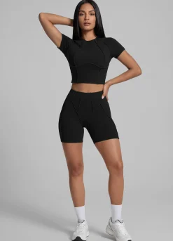 Micro-Shorts mit Konturnähten