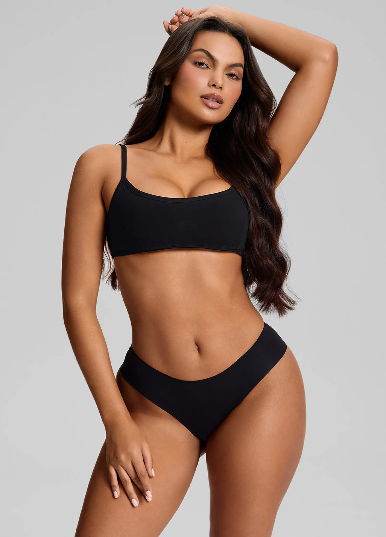 Nahtloser Bikini mit mittlerer Leibhöhe, 2er-Pack