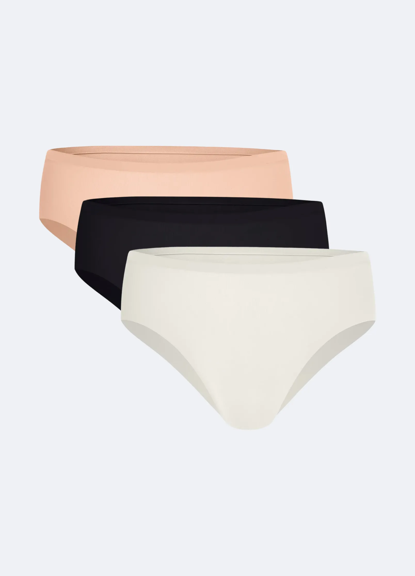 Nahtloser Bikini mit mittlerer Leibhöhe, 3er-Pack