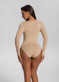 Nahtloser langärmeliger Shapewear-Body