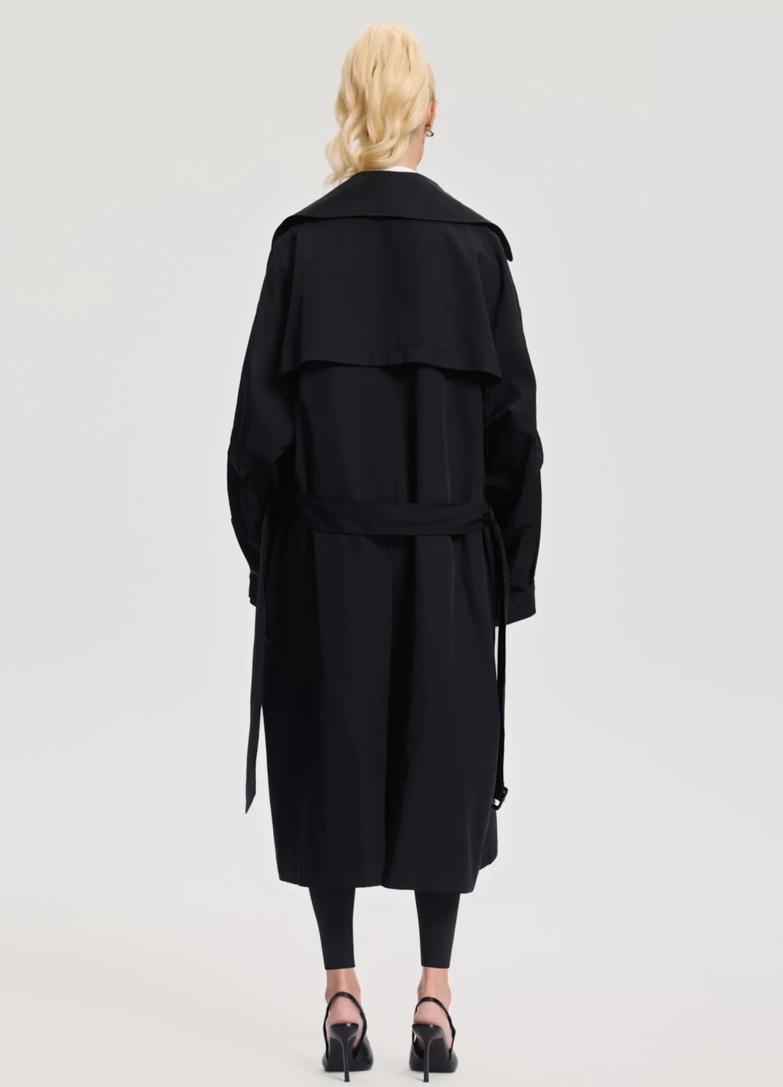 Oversized Doppelreiher-Trenchcoat