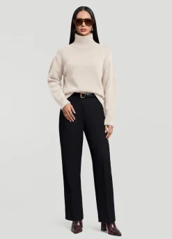 Oversized Woll-Rollkragenpullover