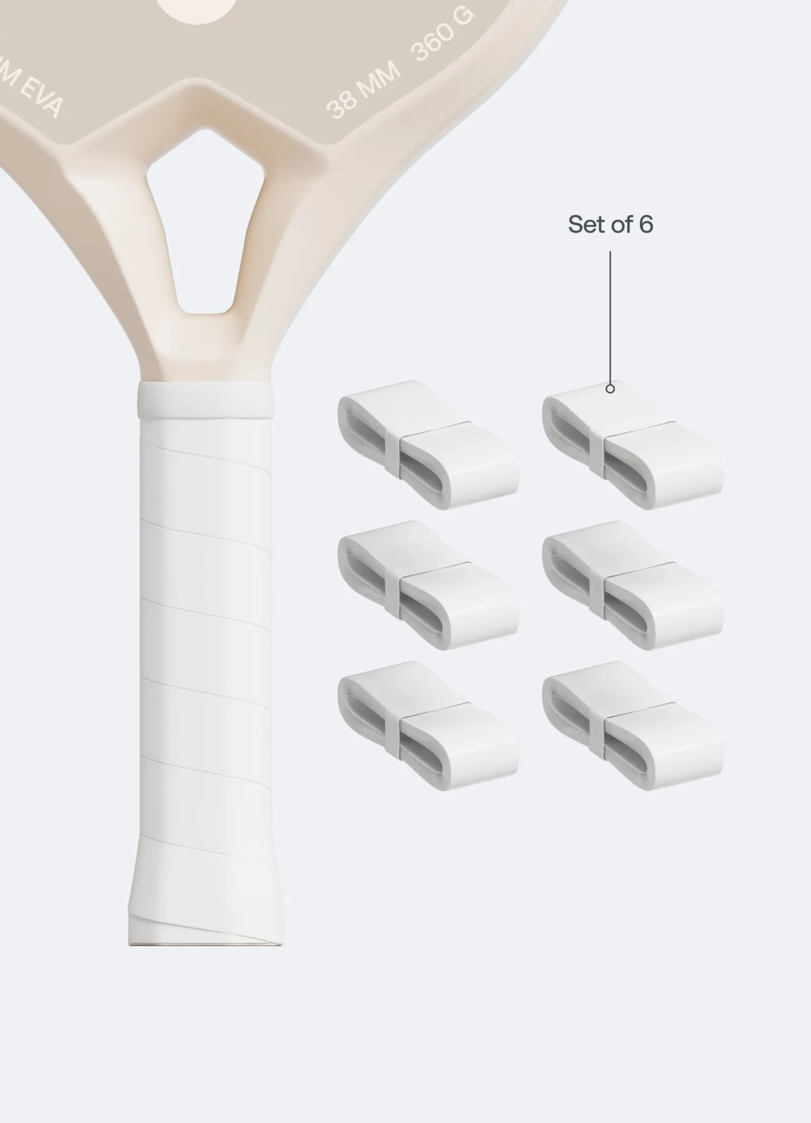 Padel-Overgrips, 6er-Set