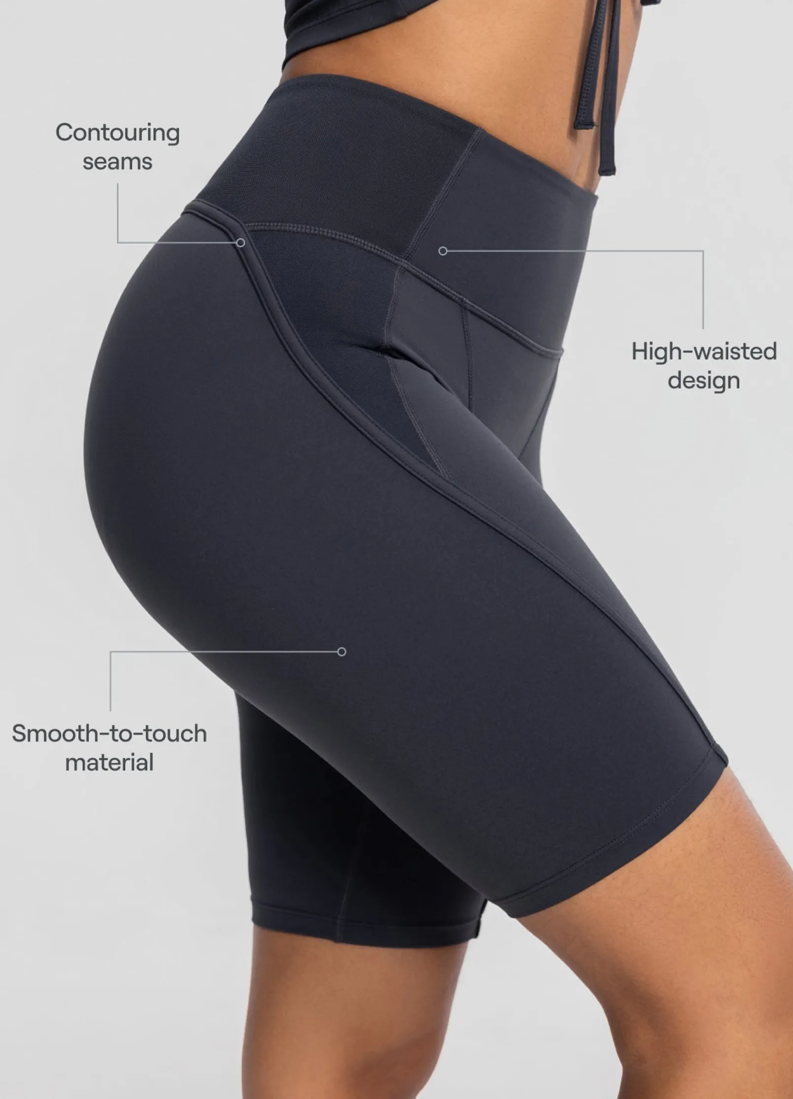 Performance-Biker-Shorts mit hohem Bund