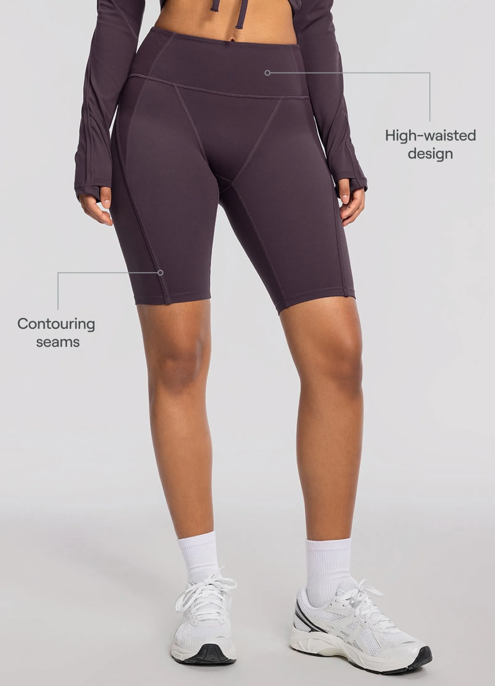 Performance-Biker-Shorts mit hohem Bund