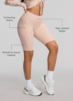Performance-Biker-Shorts mit hohem Bund