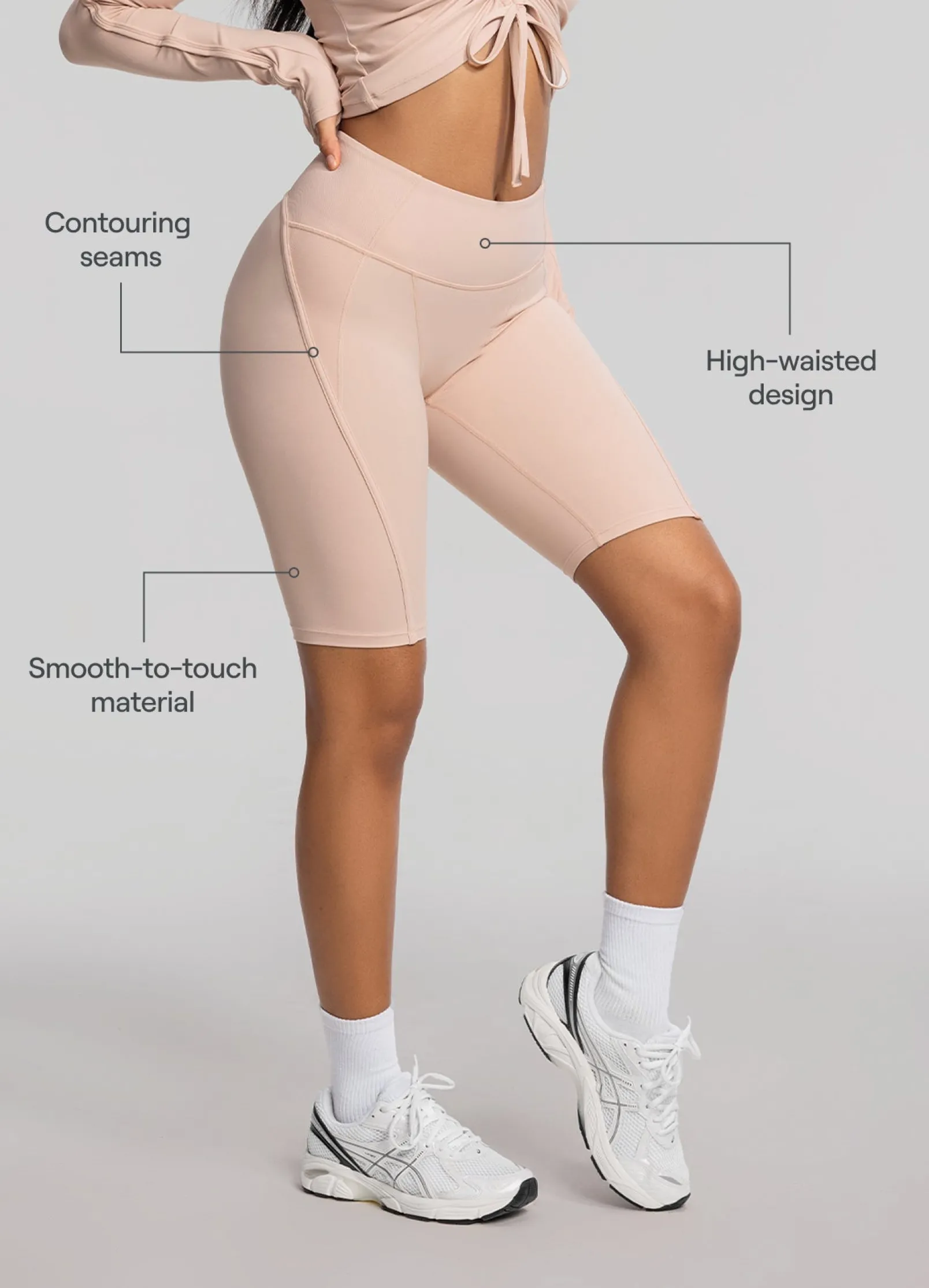 Performance-Biker-Shorts mit hohem Bund
