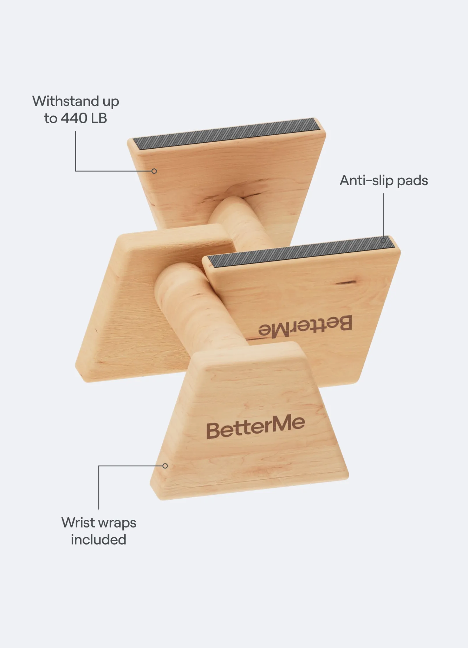 Push-up Griffe aus Holz