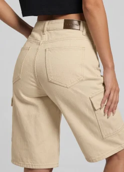 Relaxed Cargo Denim Shorts