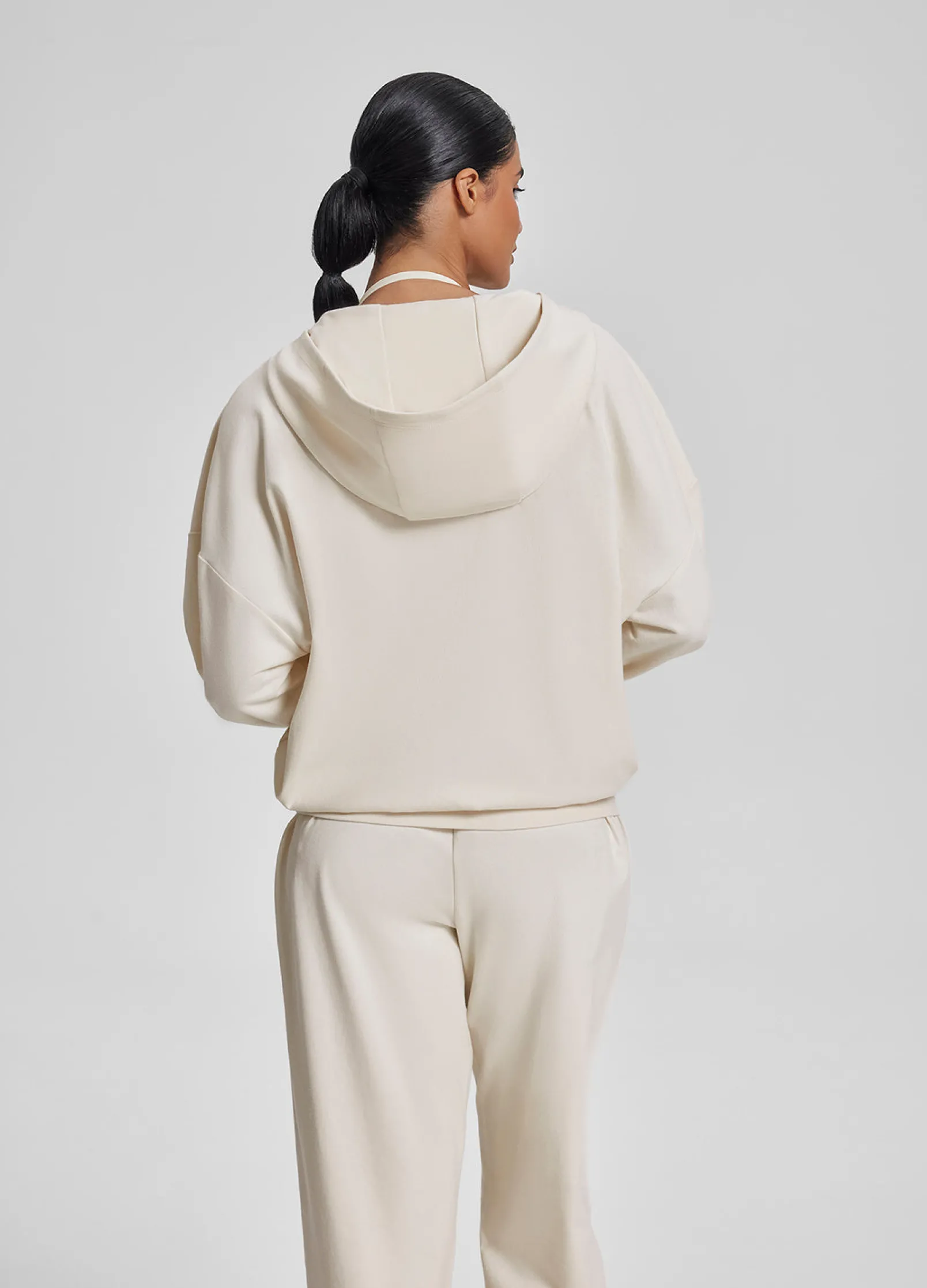 Relaxed Oversized Full Zipper Kangaroo Pockets Soft Hoodie